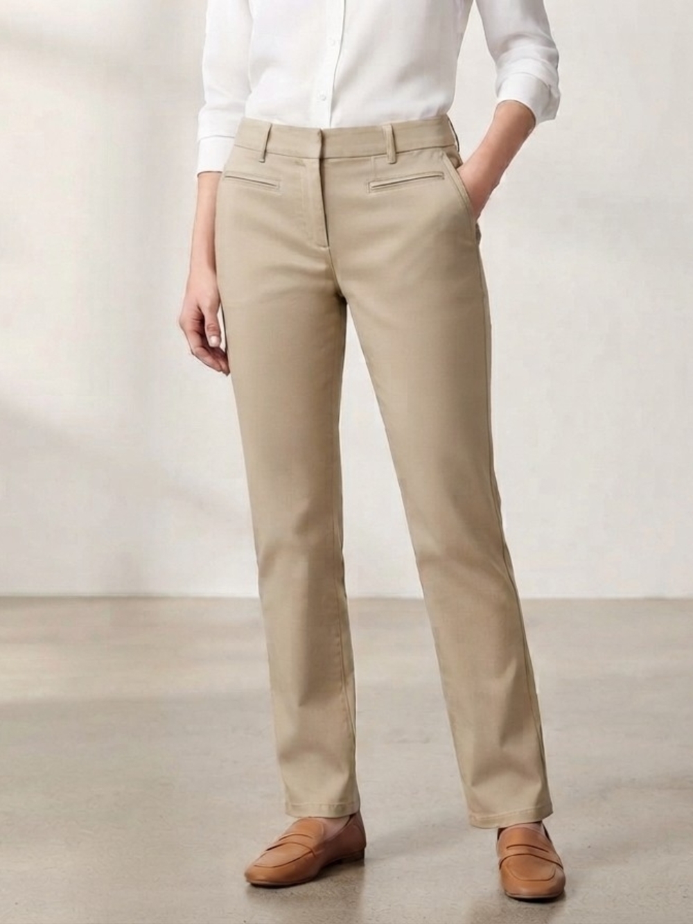 The Limited Straight-Leg Chinos in Beige
